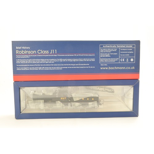 99 - Model Railway comprising Bachmann no.31-318 Robinson Class J11 5317 LNER Black, appears excellent wi... 