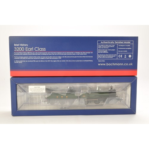 114 - Model Railway comprising Bachmann no.31-087DC GWR 3200 Class 903 GWR Green, appears excellent with l... 