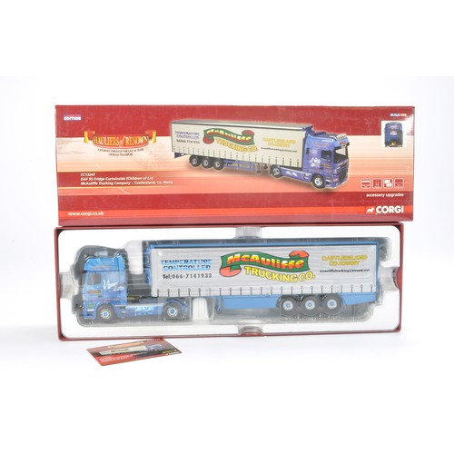 186 - Corgi Diecast Model Truck issue comprising No. CC13247 DAF 95 Fridge Curtainside in livery of Castle... 