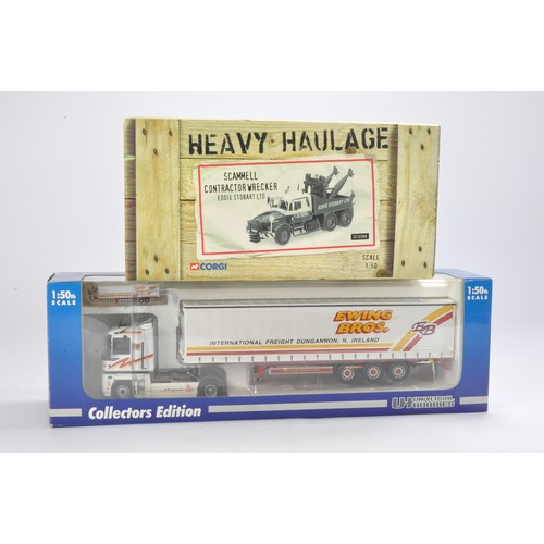 205 - Universal Hobbies Diecast Model Truck comprising No. UH5642A Scania Curtainside in the livery of Ewi... 