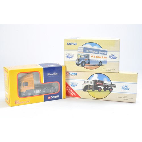 221 - Corgi Diecast Truck trio comprising No. CC12705 ERF ECS in the livery of Jack Richard plus two furth... 