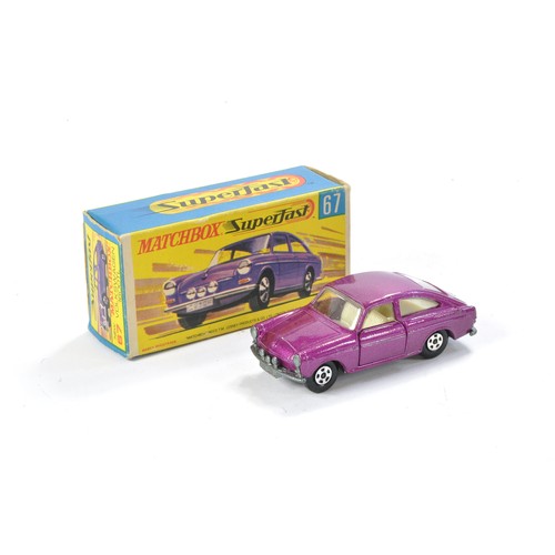 455 - Matchbox Superfast No. 67a Volkswagen 1600TL. Metallic Purple. Excellent with little sign of wear in... 