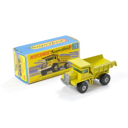 458 - Matchbox Superfast No. 28a Mack Dump Truck. Good to very good, some minor marks in excellent G type ... 