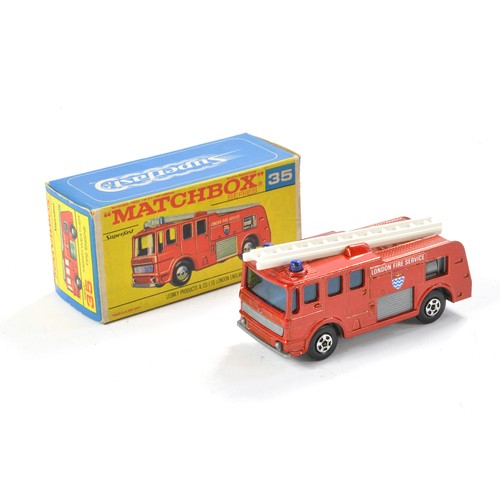 459 - Matchbox Superfast No. 35a Merryweather fire engine. Generally excellent with little sign of wear in... 