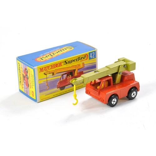 462 - Matchbox Superfast No. 42a Iron Fairy Crane. Bright yellow hook. Generally very good, some minor rub... 