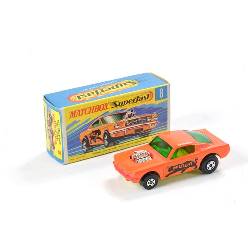 470 - Matchbox Superfast No. 8a Wildcat Dragster. Orange with yellow base. Generally excellent with little... 