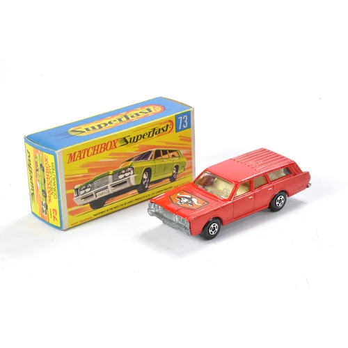 476 - Matchbox Superfast no. 73a Mercury Commuter. Red body with bull's head decal. Excellent with little ... 