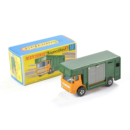 478 - Matchbox Superfast No. 17a Horse Box. Deep yellow cab with chrome trim. Horses not on sprue. General... 