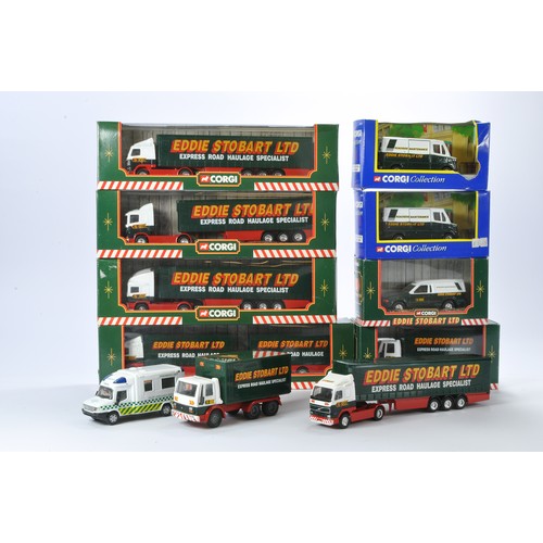 428 - Commercial diecast group to include Eight boxed Eddie Stobart themed truck and similar themed vehicl... 