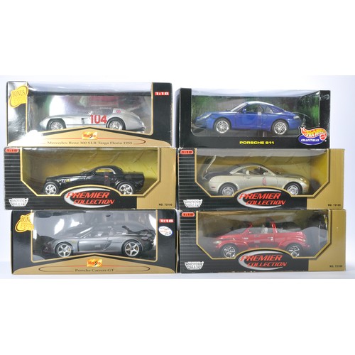 435 - A group of six 1/18 diecast vehicle issues from Motor Max and Maisto. Various marques as shown. Most... 