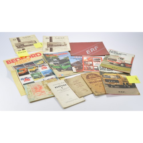 443 - A group of commercial vehicle / truck sales literature / brochures comprising ERF, Albion, Bedford e... 