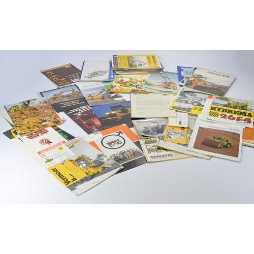 449A - A large group of tractor, construction and machinery literature including sales brochures and leafle... 