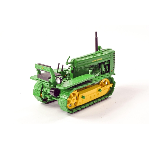 129 - David Brook Hand Built 1/16 Scale Farm Issue comprising John Deere MC Crawler Tractor. Built from sc... 