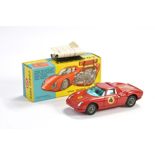 Corgi No. 314 Ferrari Berlinetta 250 Le Mans. Red. Generally excellent with very little sign of wear