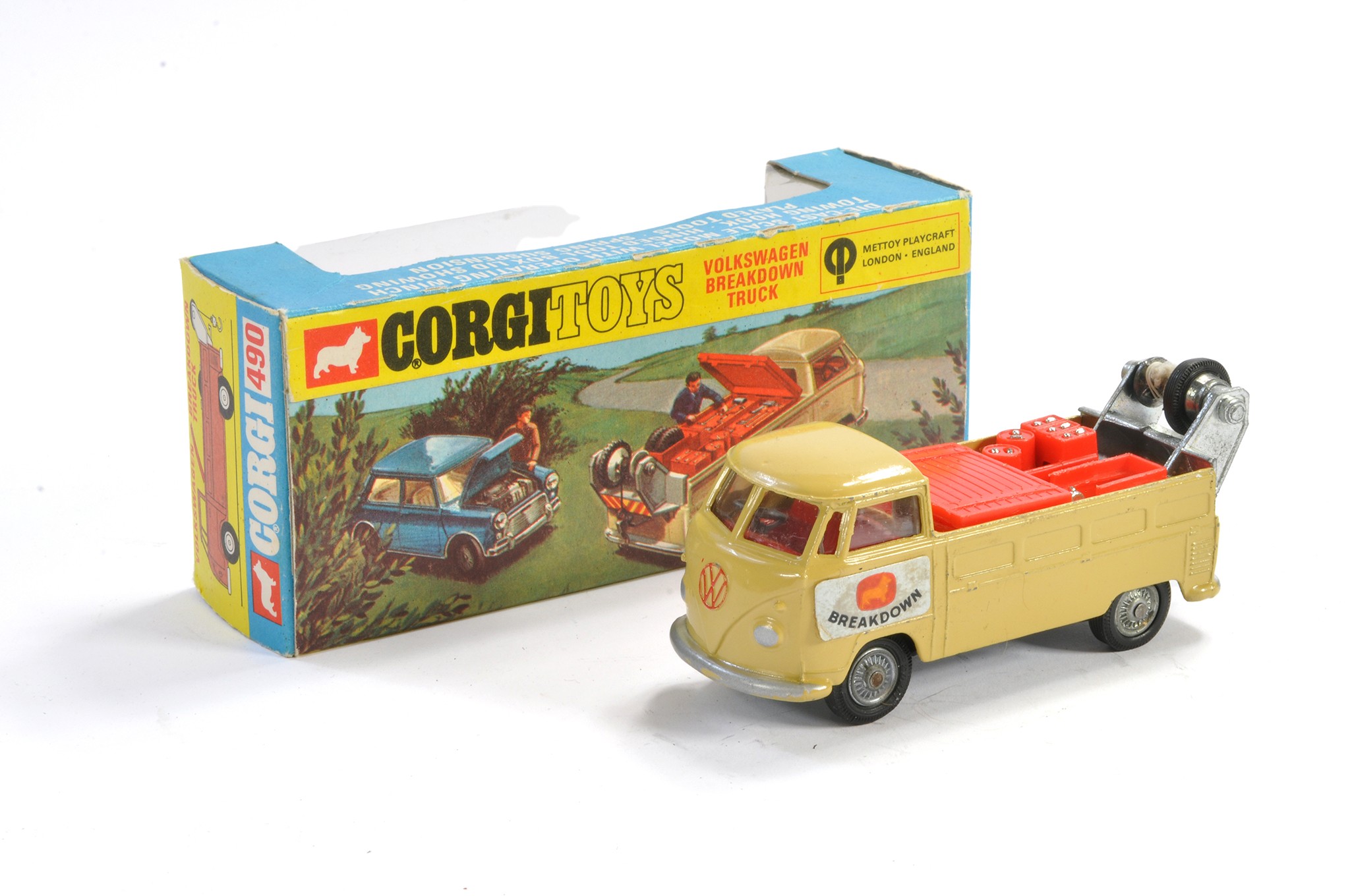 Corgi No. 490 Volkswagen Breakdown Truck. Lentil / Pale Olive