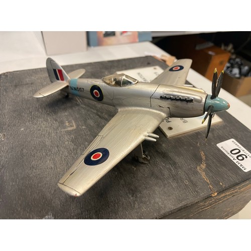 90 - Scarce 1/48 Scratch Built (Wooden) Demonstration Model of the Supermarine Spiteful. Model is hand pa... 