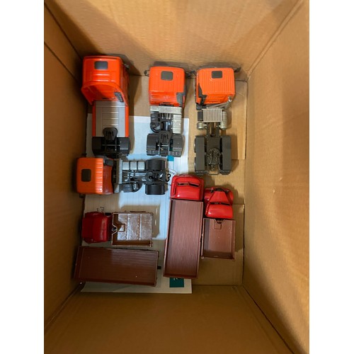 123 - A group of Code 3 1/50 truck issues in orange colour scheme on Tekno / Joal base units as shown. Plu... 