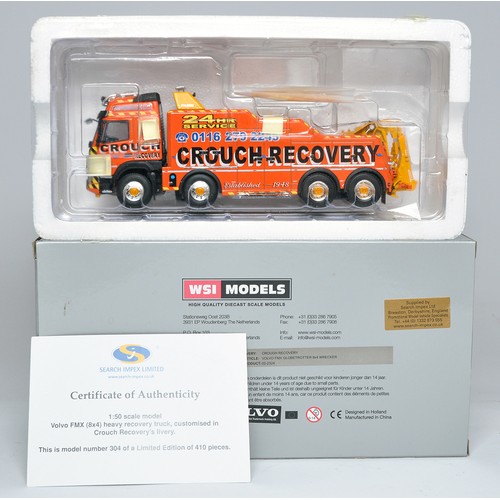 347 - WSI 1/50 diecast model truck issue comprising Volvo FMX Recovery Truck in the livery of Crouch Recov... 