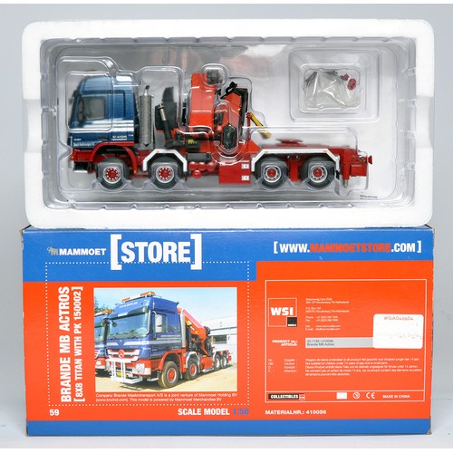 348 - WSI 1/50 diecast model truck issue comprising Mercedes Crane Truck in the livery of Brande. Appears ... 