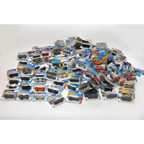 444 - A group of 100+ carded Hot Wheel issues comprising various series, mostly dating 2018 onwards. All l... 