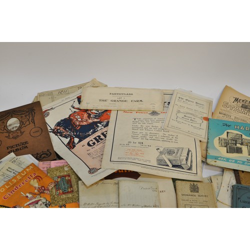 226 - An extremely large box of vintage ephemera comprising many items of interest to include advertising,... 