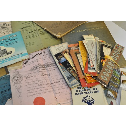 226 - An extremely large box of vintage ephemera comprising many items of interest to include advertising,... 