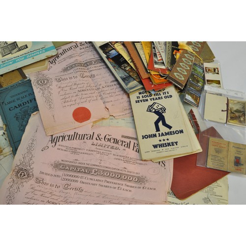 226 - An extremely large box of vintage ephemera comprising many items of interest to include advertising,... 