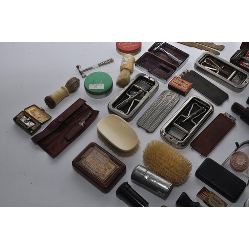 335 - A wonderful collection of vintage shaving / grooming bygones and items of interest to include razors... 