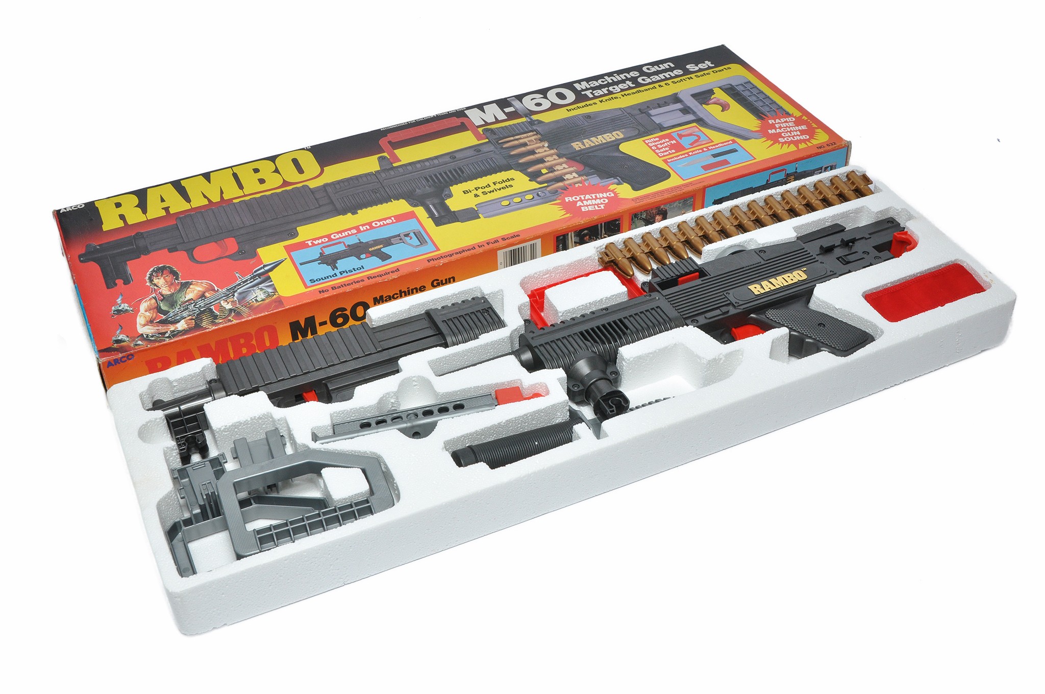 Arco (Mattel) No. 632 Rambo M-60 Machine Gun Target Game Set 