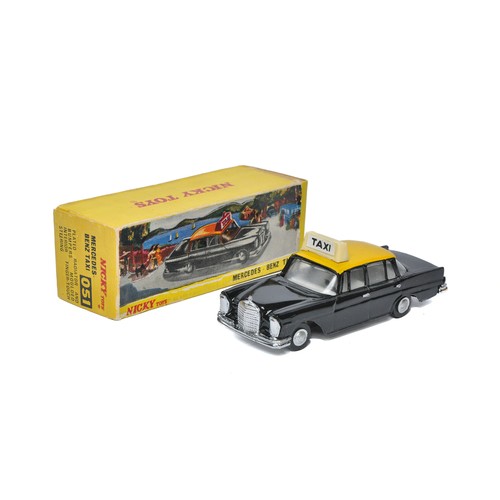 Dinky / Nicky Toys No. 051 Mercedes Benz Taxi. Black and Yellow