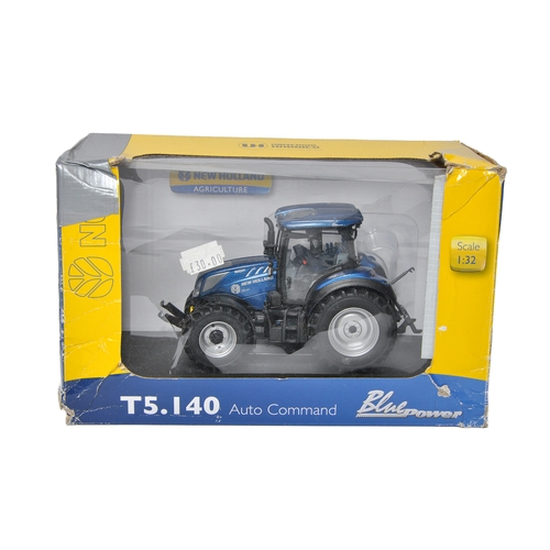 81 - Universal Hobbies 1/32 diecast farm model issue comprising New Holland T5.140 Tractor. Model is like... 