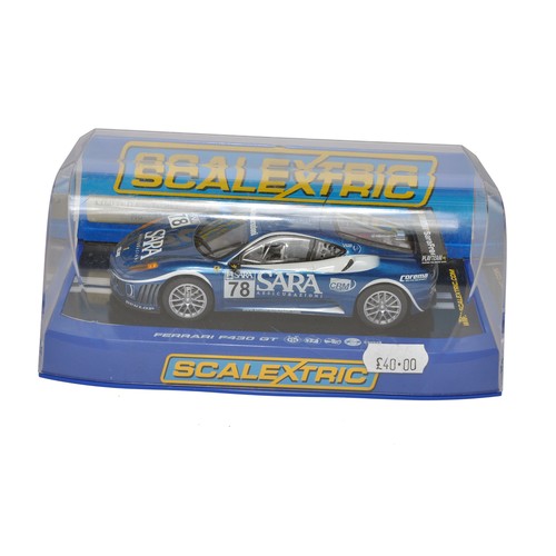132 - Slot Cars, comprising Scalextric No. C2835 Ferrari F430. Looks to be excellent and as-new, in origin... 
