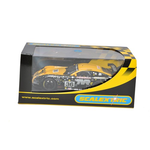 149 - Slot Cars, comprising Scalextric No. C2591 TVR Tuscan 400R JCB. Looks to be excellent and as-new, in... 