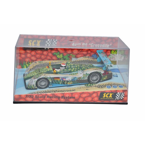 156 - Slot Cars, comprising SCX Audi R8 Crocodile. Looks to be excellent and as-new, in original box.