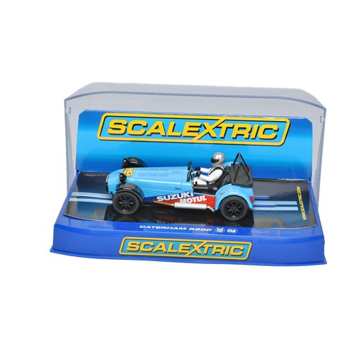 161 - Slot Cars, comprising Scalextric No. C3133 Caterham R500 Blue. Looks to be excellent and as-new, in ... 