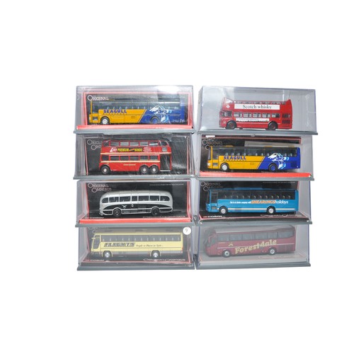 16 - A group of eight boxed Corgi 1/76 diecast model bus  / coach issues from the 'Omnibus' series. Mostl... 