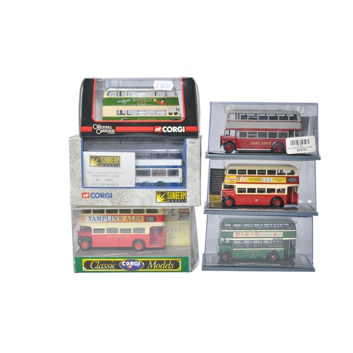 59 - A group of Six Corgi Diecast 1/76 Model Bus / Coach issues (Mostly double deckers) including various... 