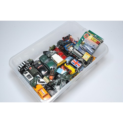 188 - A tray of misc diecast models and toys including mostly vehicles but to include some other items as ... 