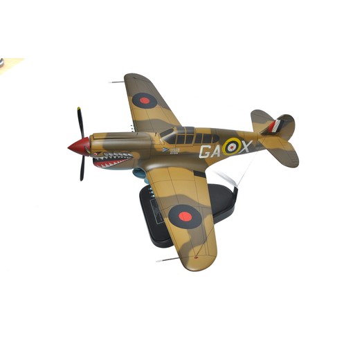 220 - Bravo Delta Models Hand Crafted Model Aircraft Model, comprising No. BD243 Curtis Kittyhawk PC GU. L... 