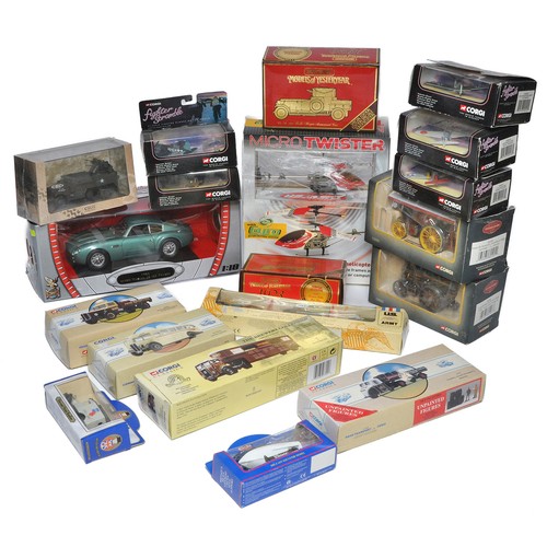 244 - A group of various general diecast issues including Corgi Vintage Glory, Corgi Fighter Scramble airc... 