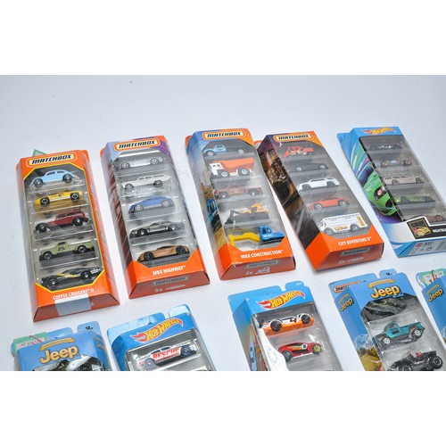 266 - A group of Ten Hot Wheels and Matchbox Multi-vehicle packs from various series as shown. All look to... 