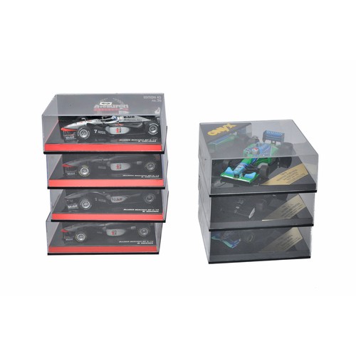 292 - A group of Seven Formula One Racing Car issues from Onyx and Minichamps. Various drivers including C... 