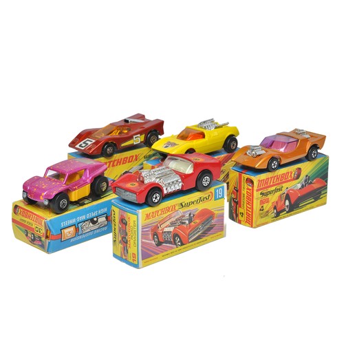 307 - Matchbox Superfast to include five boxed issues including No's. 1 Mod Rod, 119 Road Dragster, 7 Hair... 