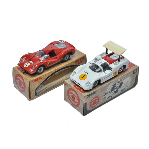 315 - A duo of Mebetoys Sports cars to include No. A23 Chaparal and A27 Ferrari P4. Generally very good to... 