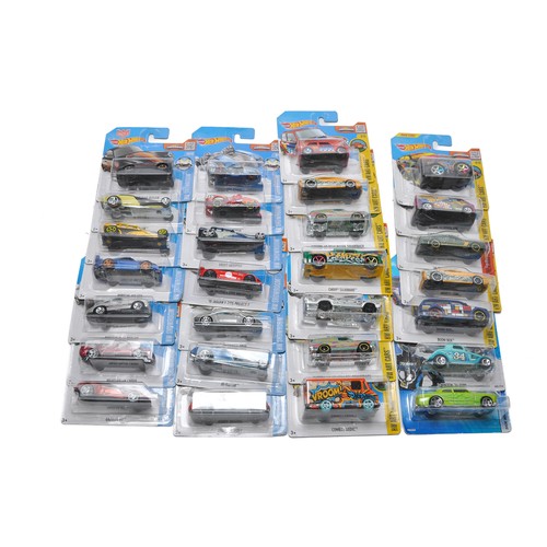 395 - A group of 28 carded Mattel Hot Wheels diecast issues including mostly Showroom and Art Cars Series.