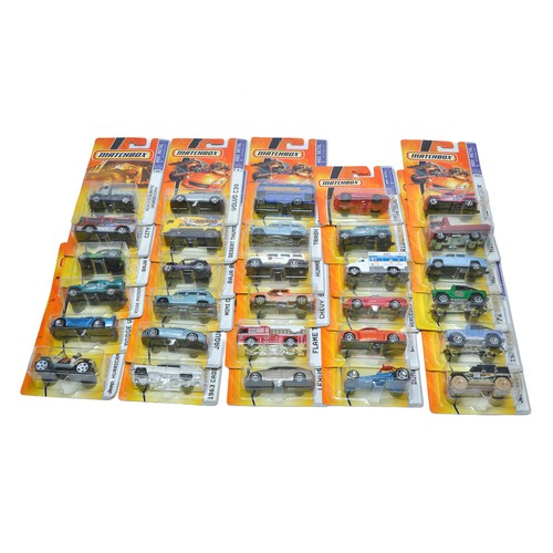 400 - A group of 30 carded Mattel Matchbox diecast issues including mostly 2006/7 series releases.