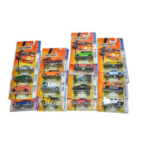 401 - A group of 17 carded Mattel Matchbox diecast issues including mostly 2006/7 series releases.