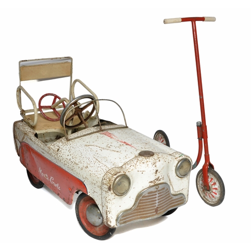 414 - Triang Pressed Steel Vintage Monte Carlo Children's Pedal Car (in need of restoration) plus other Tr... 