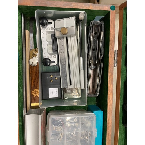 415 - A large precision Model Maker's toolkit comprising purpose built wooden drawer unit and all contents... 