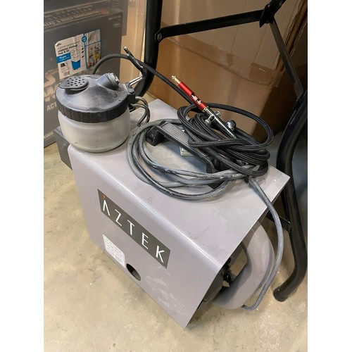 416 - Aztek Airbrushing Compressor plus hosing and attached air brush. Used but looked after.